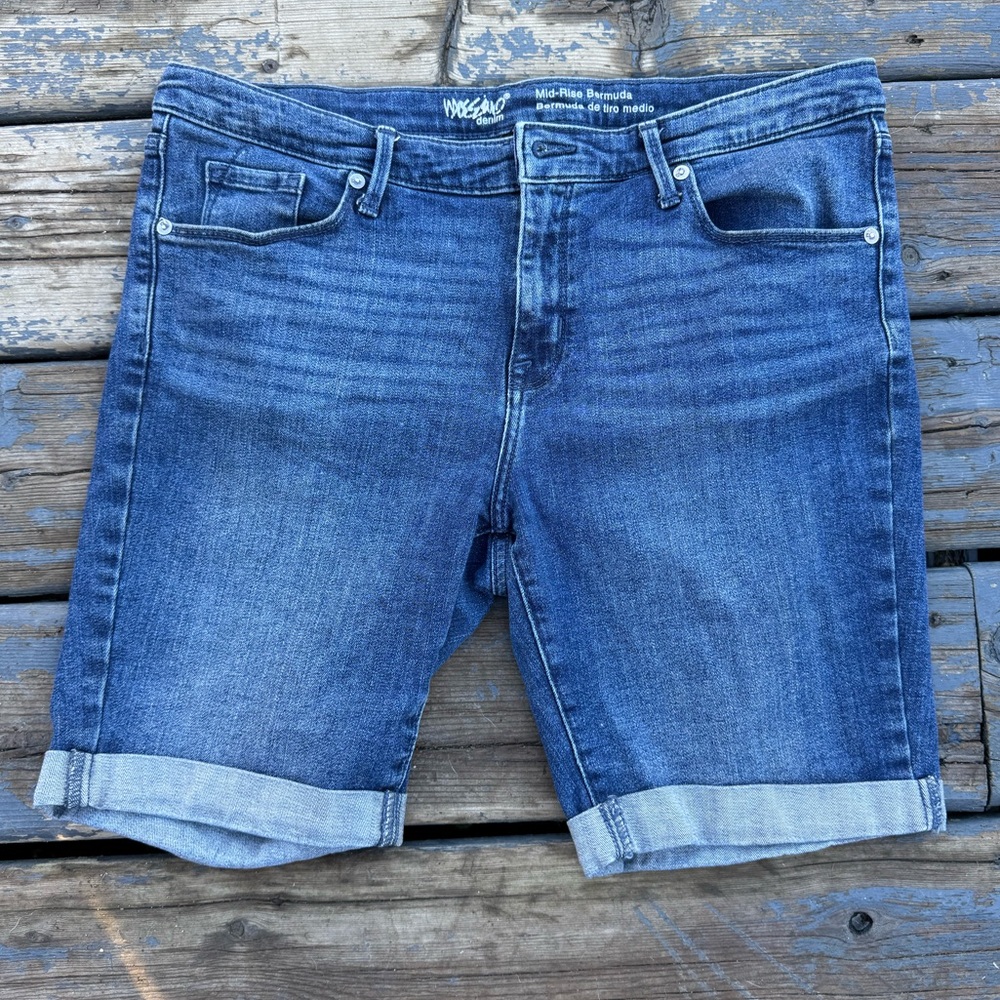 Mossimo Supply Co. Mid-Rise Bermuda Denim Shorts